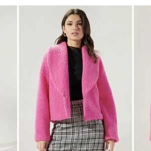 Sugarlips Vibrant Pink Teddy Jacket. NWOT.     Never Worn!!! This Is A Deal!